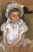 Mary Cassatt the girl wearing the white bonnet oil painting reproduction